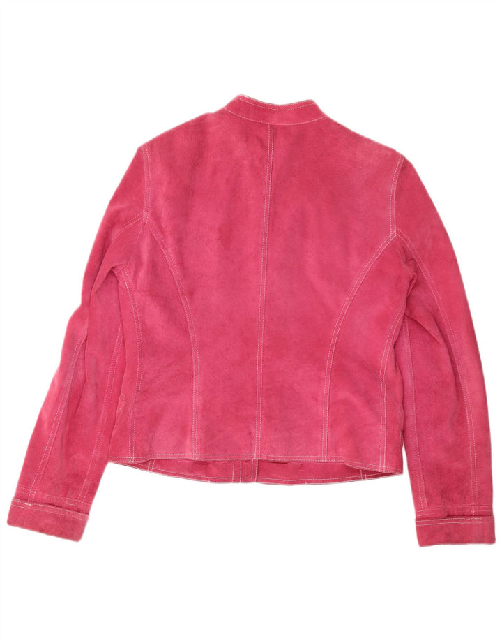 Conbipel Chaqueta de ante para mujer IT 46 Cuero rosa grande