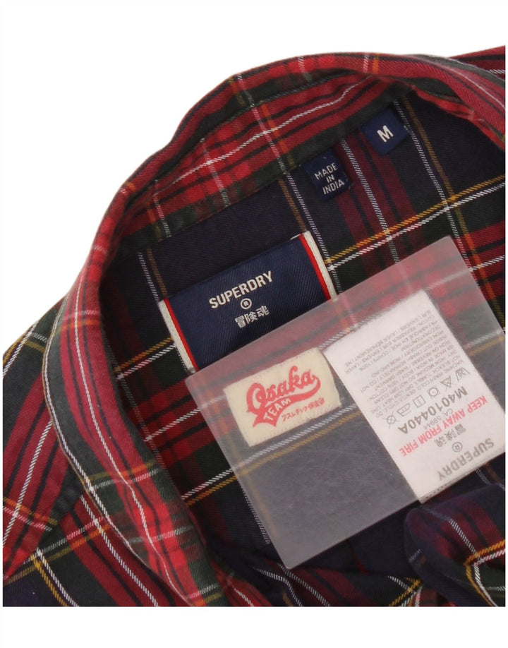 Superdry Camisa De Franela De Algodón A Cuadros Azul Marino Mediano