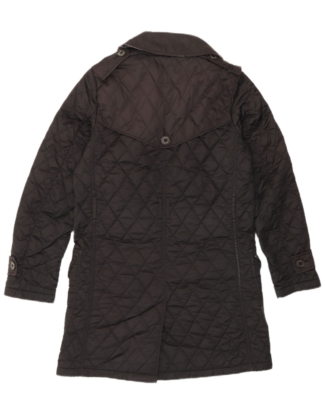 Barbour Abrigo militar acolchado de doble botonadura para mujer UK 10 Small Black