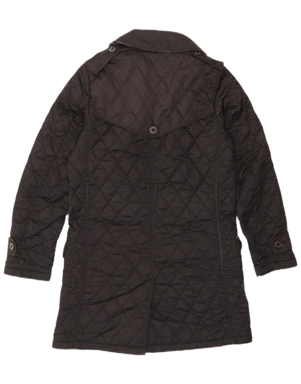 Barbour Abrigo militar acolchado de doble botonadura para mujer UK 10 Small Black