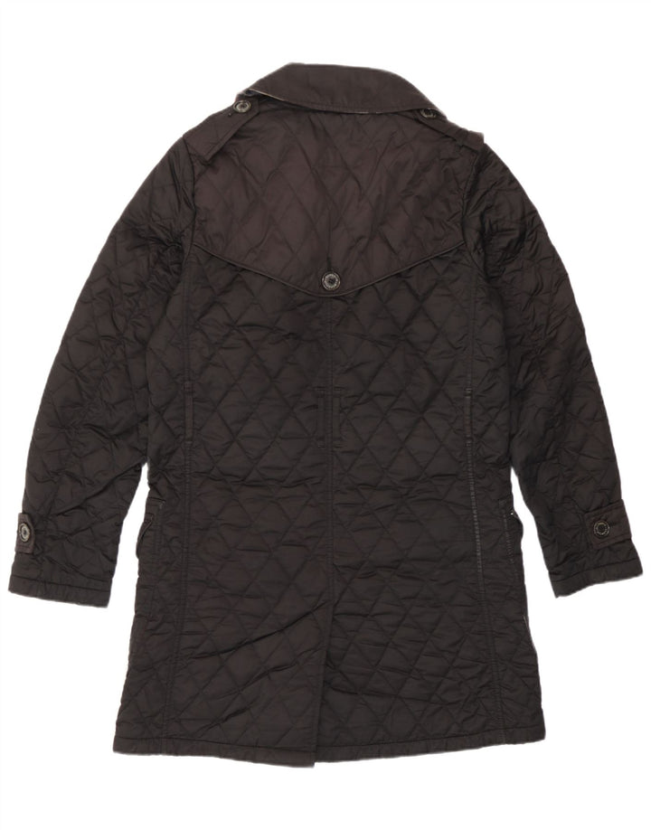 Barbour Abrigo militar acolchado de doble botonadura para mujer UK 10 Small Black