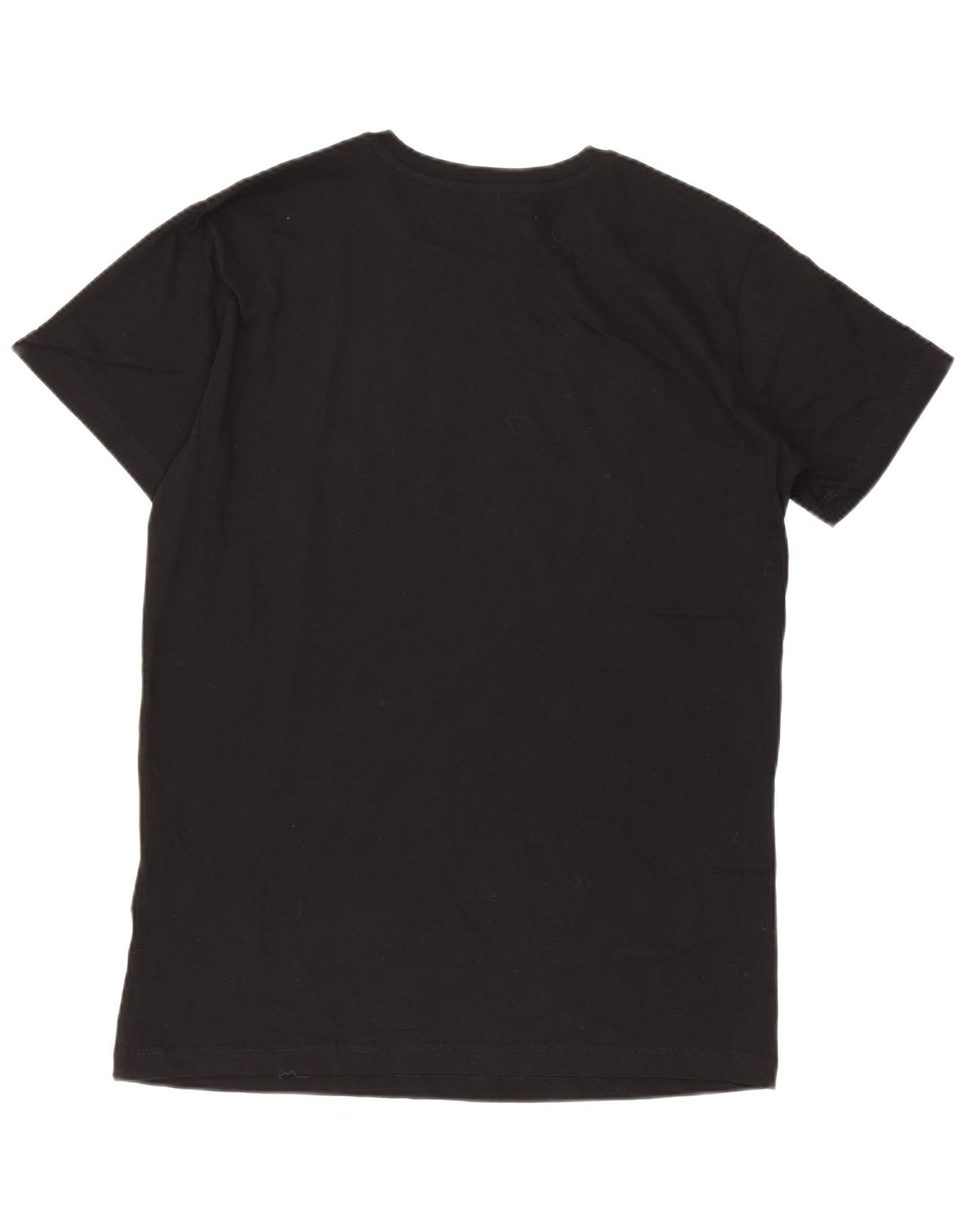 Diesel Hombre Camiseta Gráfica Top Pequeño Algodón Negro