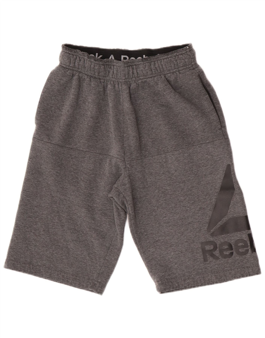 Reebok Mens Graphic Sport Shorts Pequeño Gris Algodón