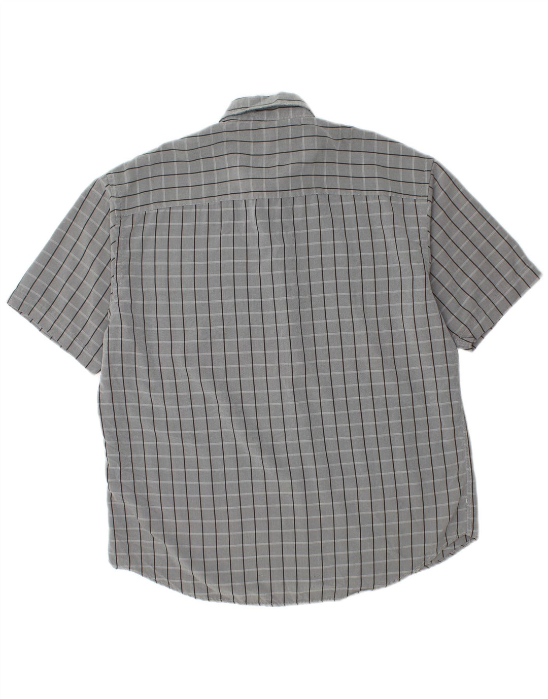 Pierre Cardin Camisa Manga Corta Hombre XL Gris Cuadros Poliéster