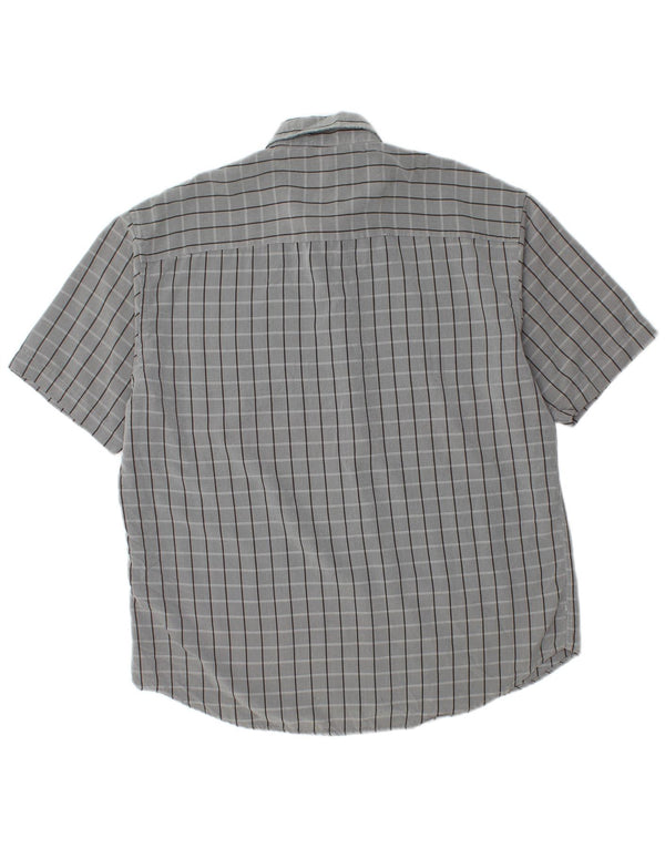 Pierre Cardin Camisa Manga Corta Hombre XL Gris Cuadros Poliéster