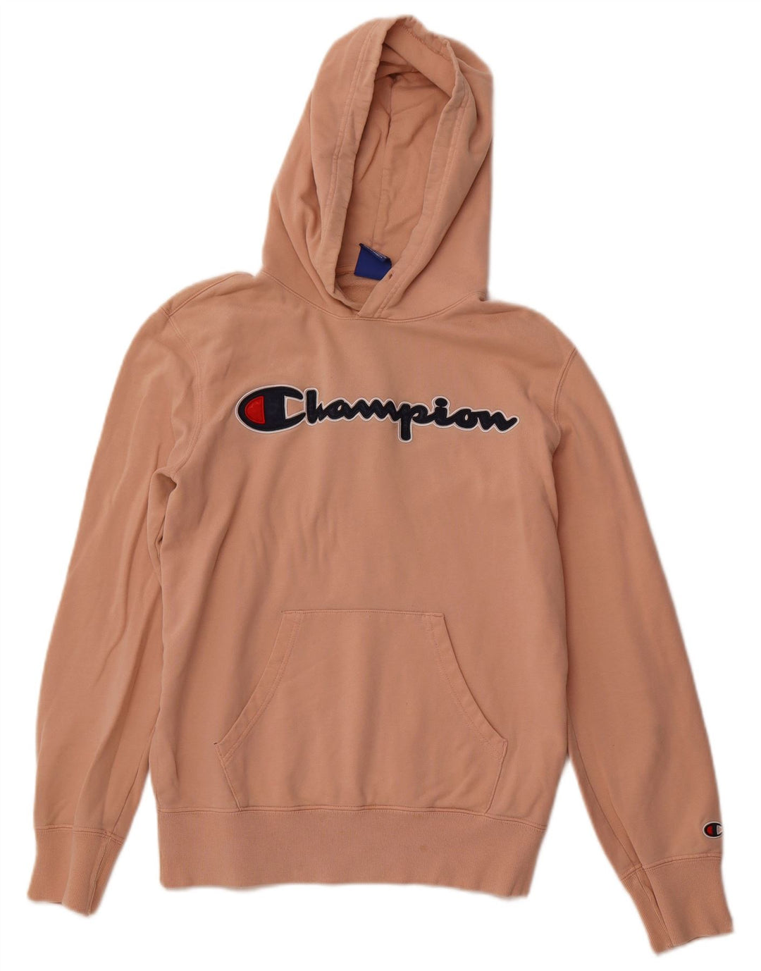 CHAMPION Jersey con capucha gráfica para hombre pequeño algodón rosa