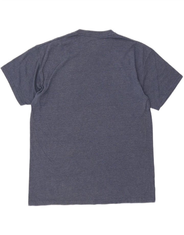 RUSSELL ATHLETIC Mens Graphic T-Shirt Top Large Navy Blue Polyester Vintage Russell Athletic and Second-Hand Russell Athletic from Messina Hembry 