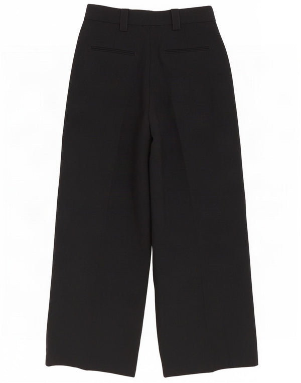 Marks & Spencer Pantalones de traje de cintura alta para mujer UK 12 Medium W30 L29 Negro