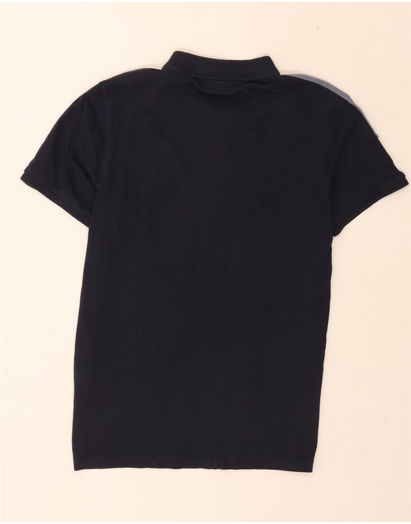 Jack & Jones Polo para hombre de algodón con bloques de color azul marino pequeño