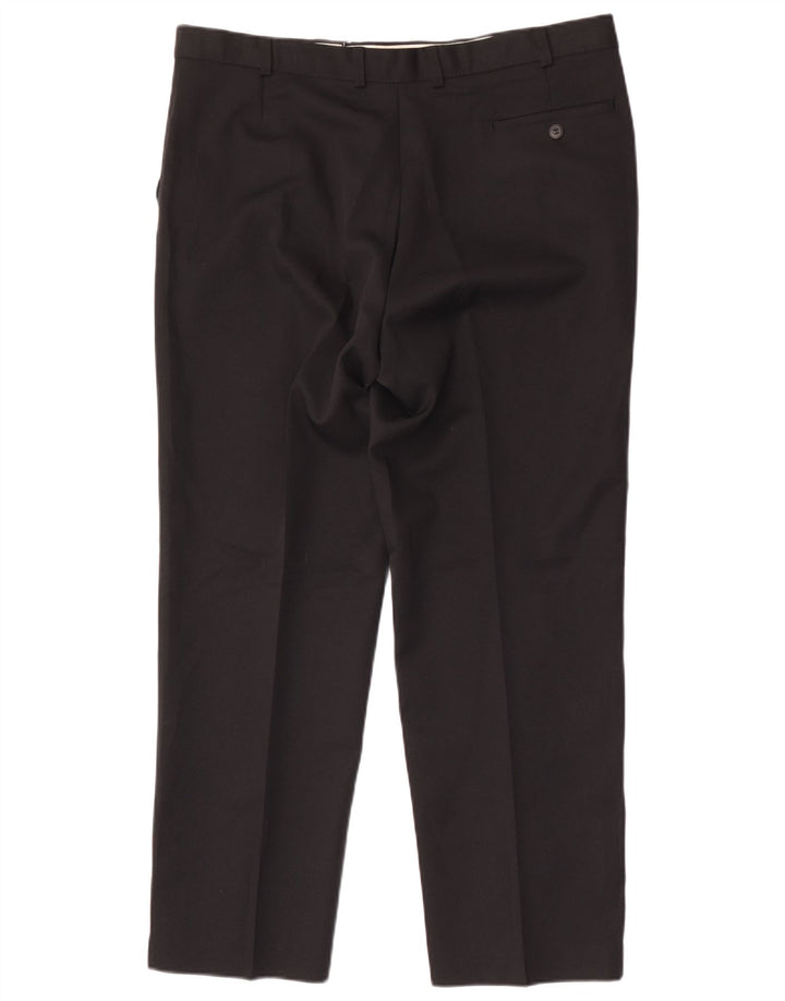 Marks & Spencer Pantalón chino recto para hombre W38 L29 Poliéster negro