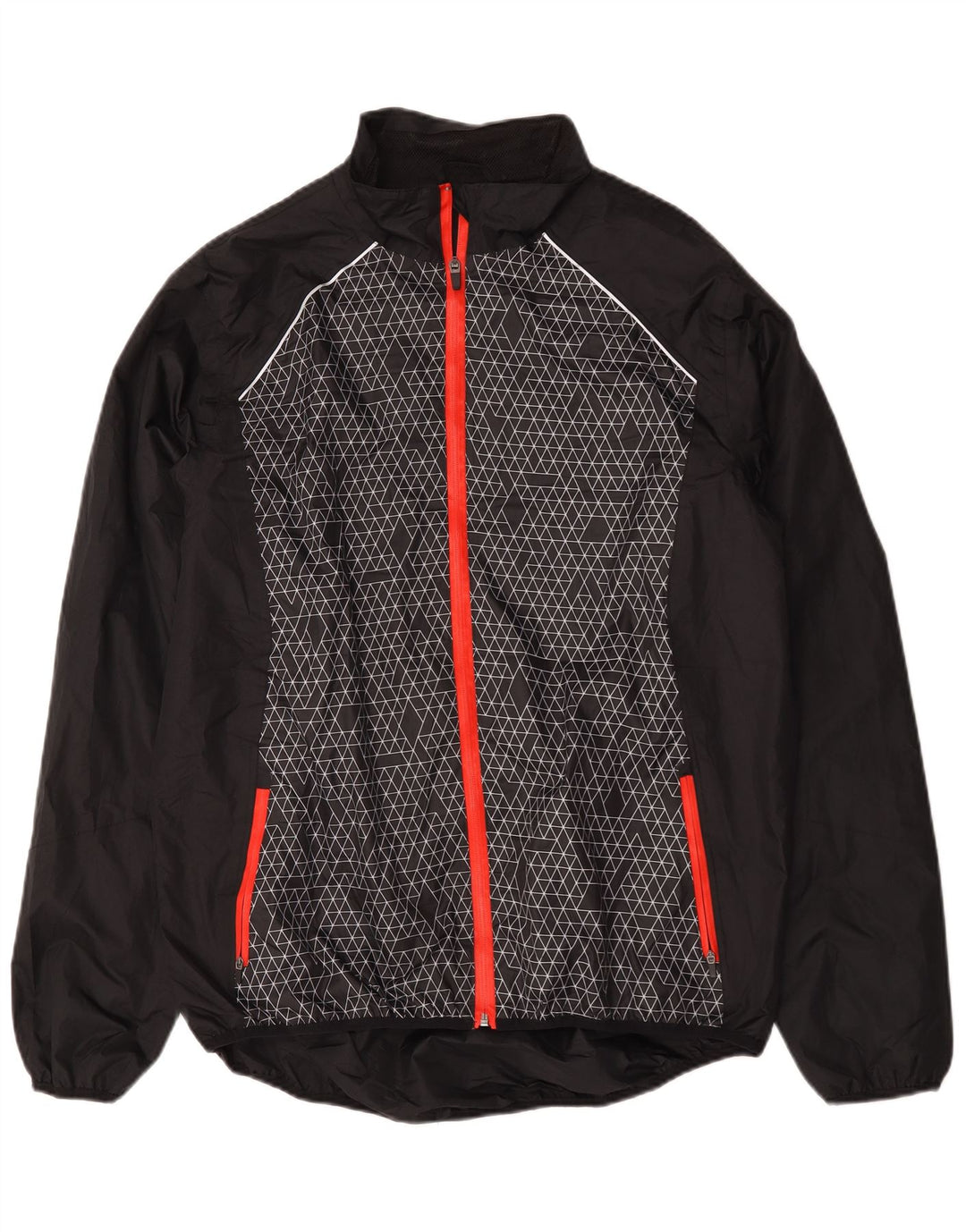 Crivit Chubasquero Hombre UK 46/48 XL Poliéster Geométrico Negro