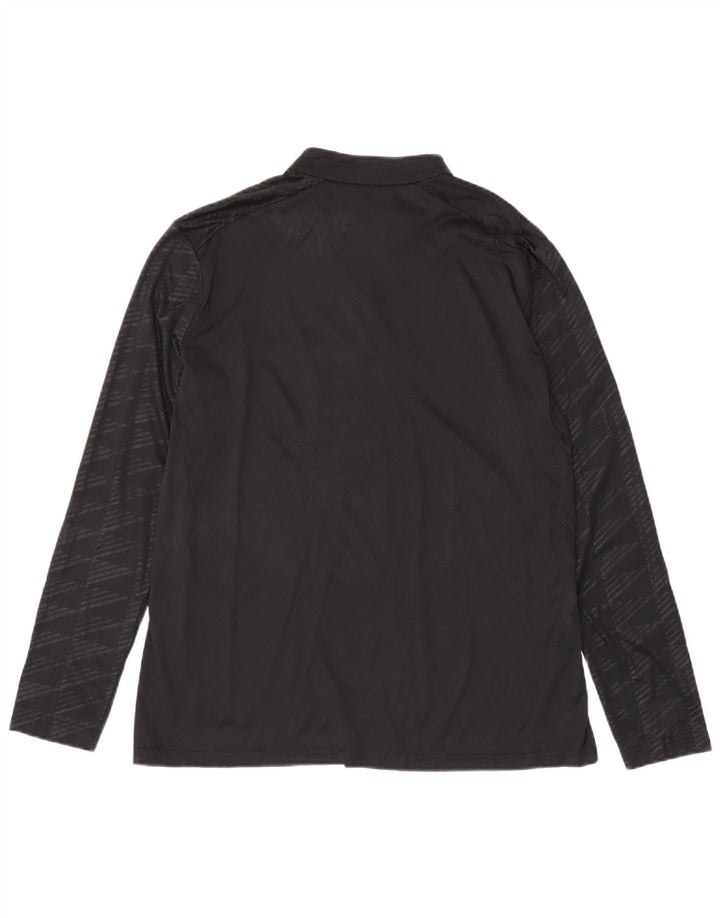 ADIDAS Mujer Aeroready Zip Neck Top Manga Larga UK 20/22 XL Negro