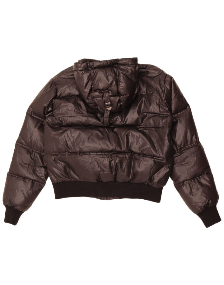 Bomb Boogie Chaqueta acolchada con capucha para hombre UK 40 Large Poliéster negro