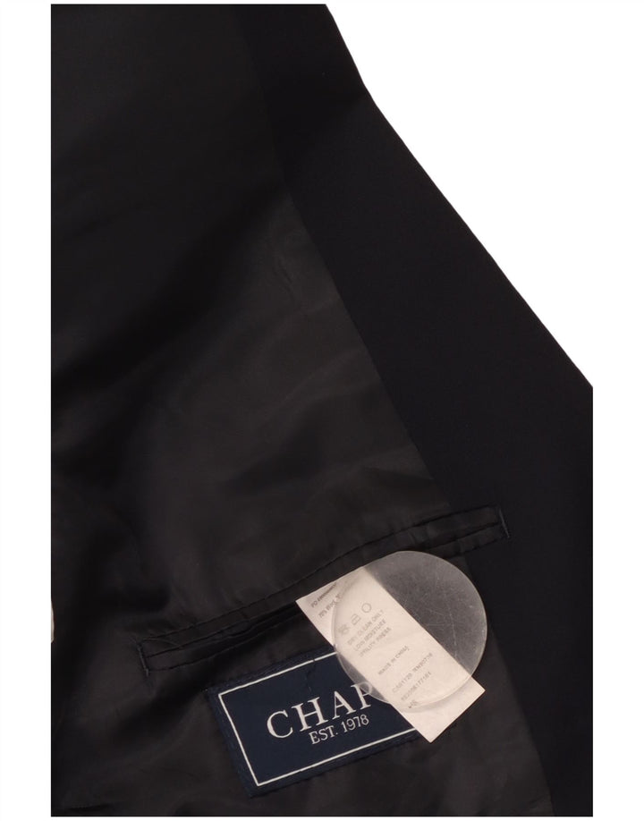 Chaps Chaqueta tipo blazer con 2 botones para hombre, talla 38, lana azul marino mediana