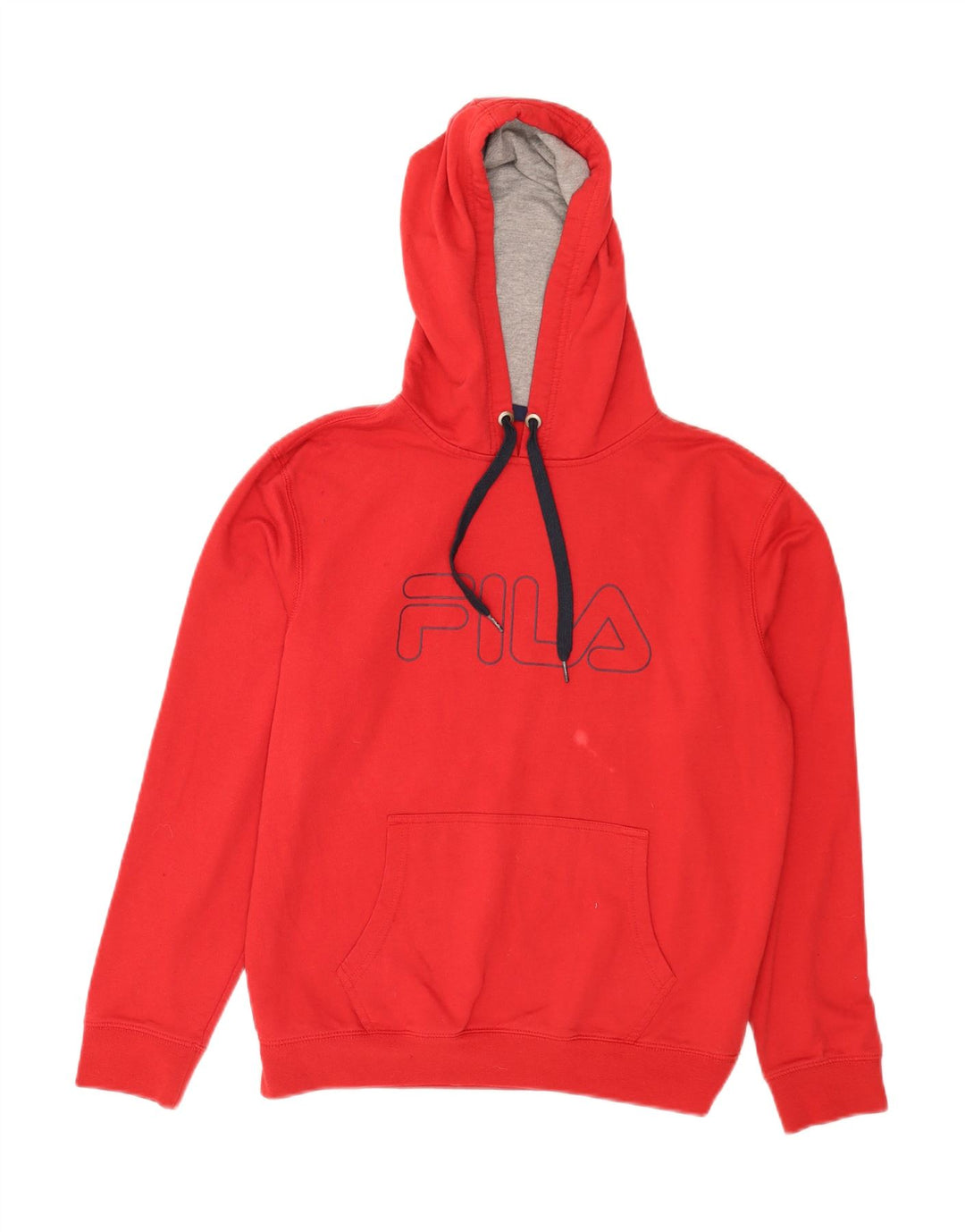 Fila Jersey con capucha gráfica para mujer Reino Unido 14 Poliéster rojo mediano