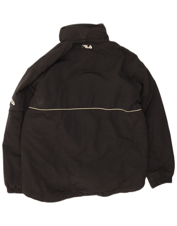 Fila Chaqueta acolchada con capucha para hombre UK 40 Large Poliamida negra