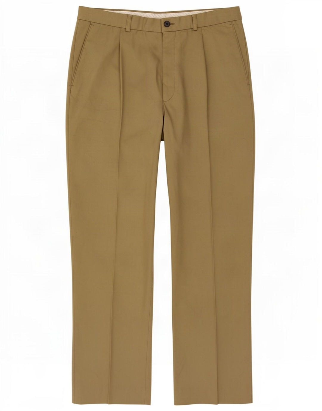 Marks & Spencer Pantalones casuales con clavijas para hombre W34 L31 Poliéster caqui