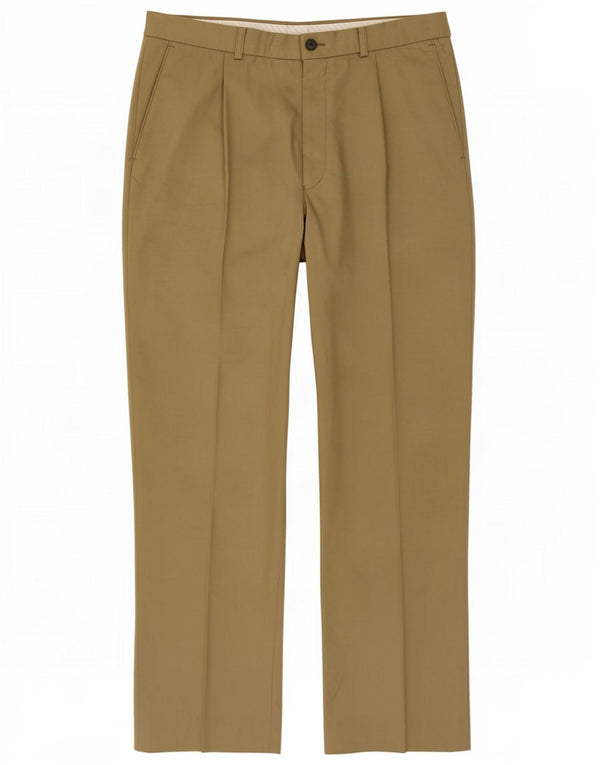 Marks & Spencer Pantalones casuales con clavijas para hombre W34 L31 Poliéster caqui