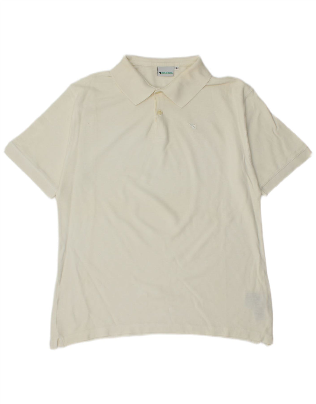 Diadora Polo Grande De Algodón Blanco Roto Hombre