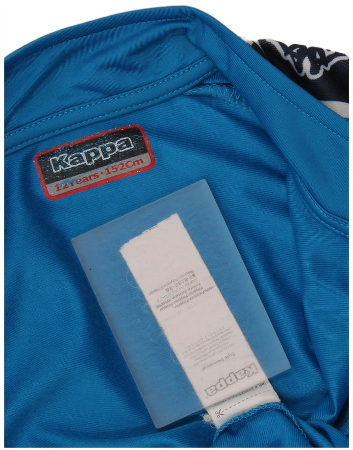 Kappa Boys Graphic Chándal Top Chaqueta 11-12 Años Azul Colorblock