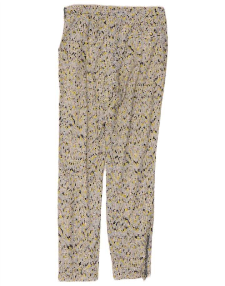 ZARA Mujer Pantalón Chino Con Estampado Abstracto Small W26 L26 Multicolor