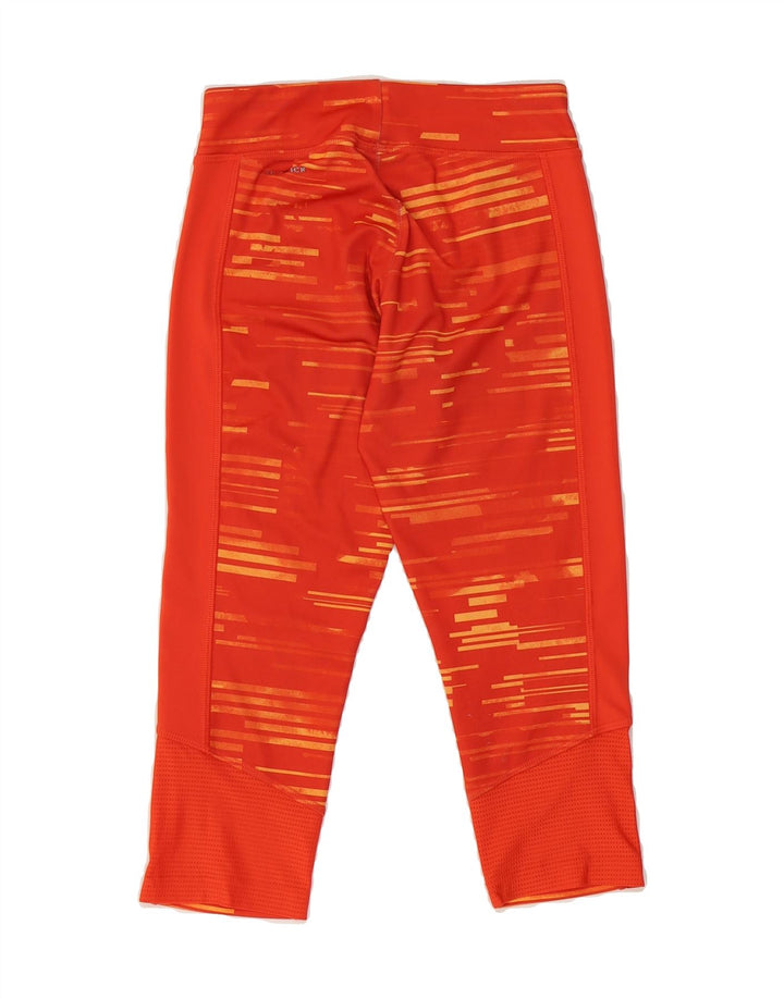 REEBOK Womens Capri Leggings UK 4/6 XS  Orange Striped Polyester Vintage Reebok and Second-Hand Reebok from Messina Hembry 