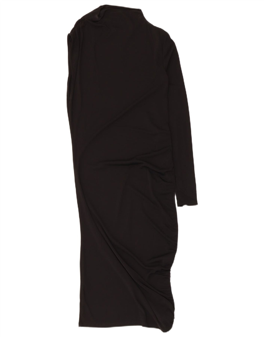 Zara Vestido De Un Hombro Para Mujer UK 8 Small Poliéster Negro