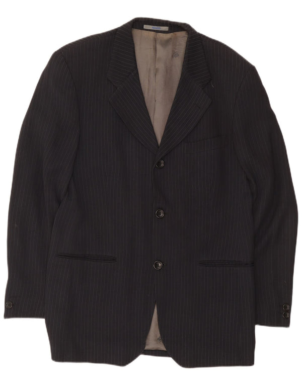 Kenzo Chaqueta tipo blazer de 3 botones para hombre IT 50 Large Acetato de rayas azul marino