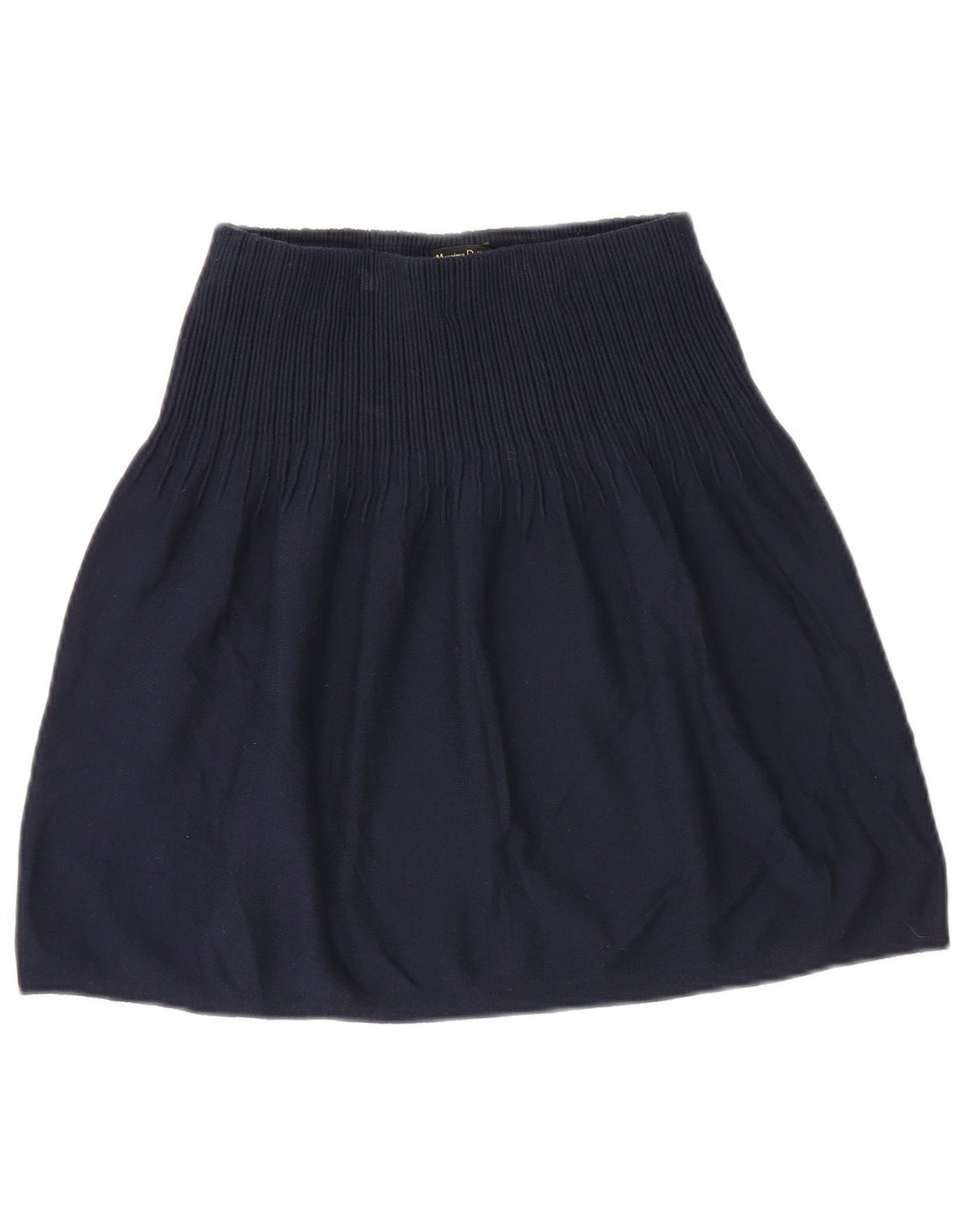 Massimo Dutti Mujer Falda Acampanada De Punto Small W26 Viscosa Azul Marino