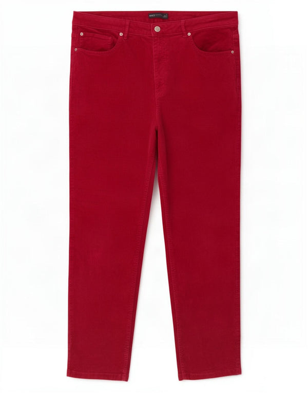 Marks & Spencer Pantalones de pana ajustados para mujer UK 18 XL W34 L27 Algodón rosa