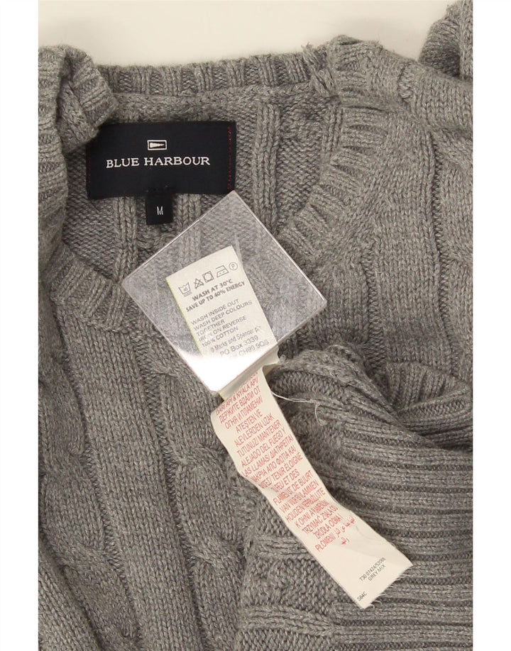 MARKS & SPENCER Jersey de cuello redondo azul Harbor para hombre Gris medio