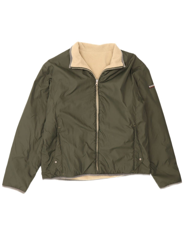 Napapijri Chaqueta reversible Geographic para hombre UK 40 Large Khaki