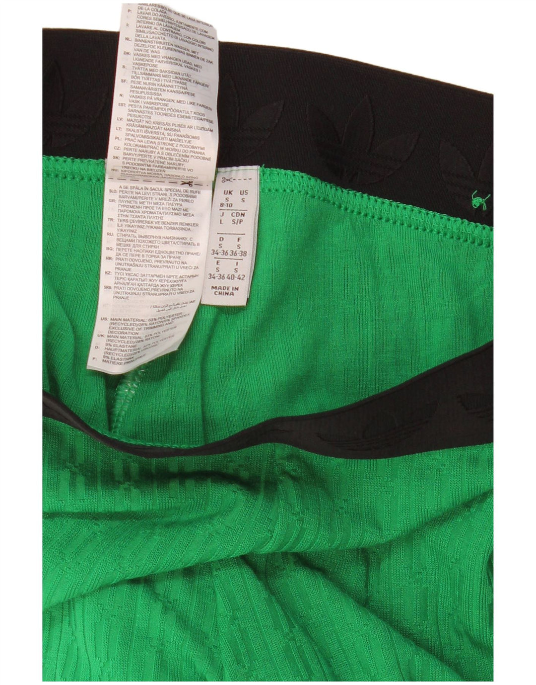 Leggings ADIDAS para mujer Reino Unido 8/10 Pequeño Verde Colorblock Poliéster