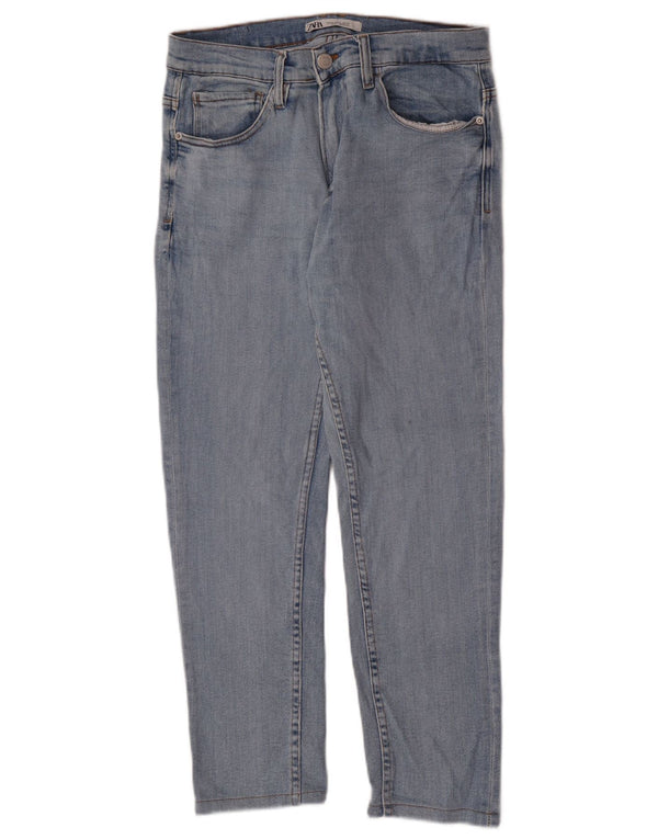 Zara Mens Slim Jeans EU 42 Large W32 L27 Algodón Azul