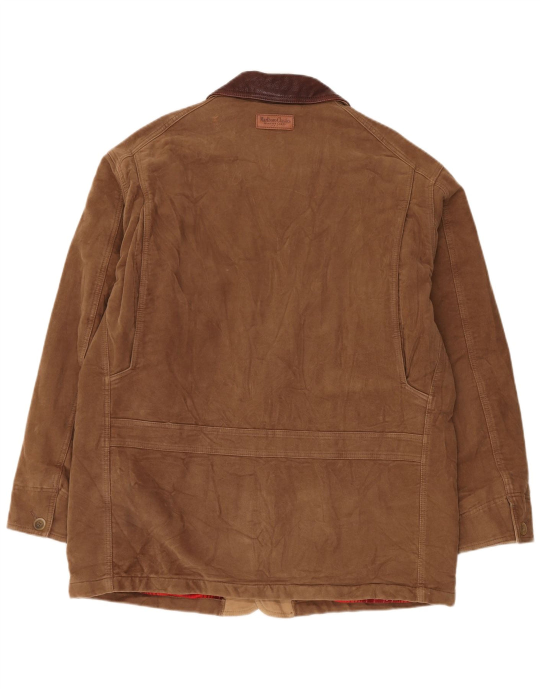 Marlboro Classics Chaqueta de ante para hombre Reino Unido 40 Grande Cuero marrón