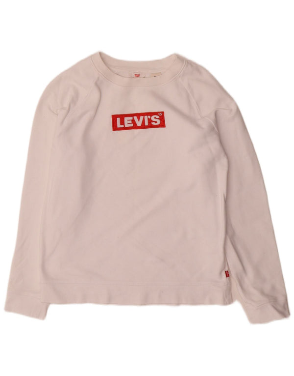 Levi's Sudadera de gran tamaño con gráfico para mujer UK 6 XS Blanco