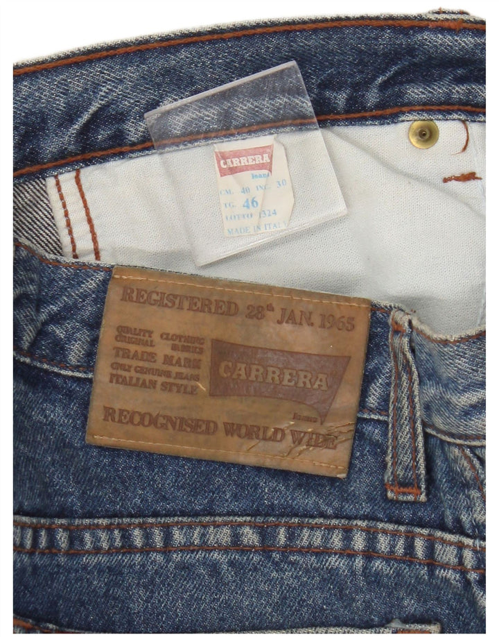 Carrera Mens Slim Jeans IT 46 Pequeño W26 L32 Algodón Azul