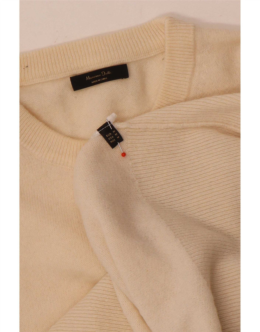Massimo Dutti Jersey de Cuello Redondo para Mujer UK 44 Medium Beige