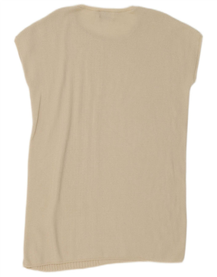 Calvin Klein Camiseta sin Mangas con Chaleco Largo para Mujer UK 14 Medium Beige