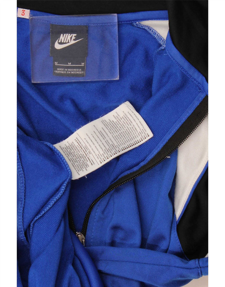 Nike - Chaqueta de chándal para hombre, color azul medio, poliéster con bloques de color
