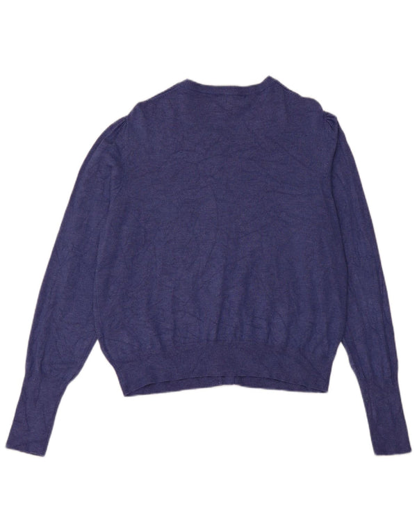 Marks & Spencer Suéter tipo cárdigan para mujer UK 44 Viscosa azul medio