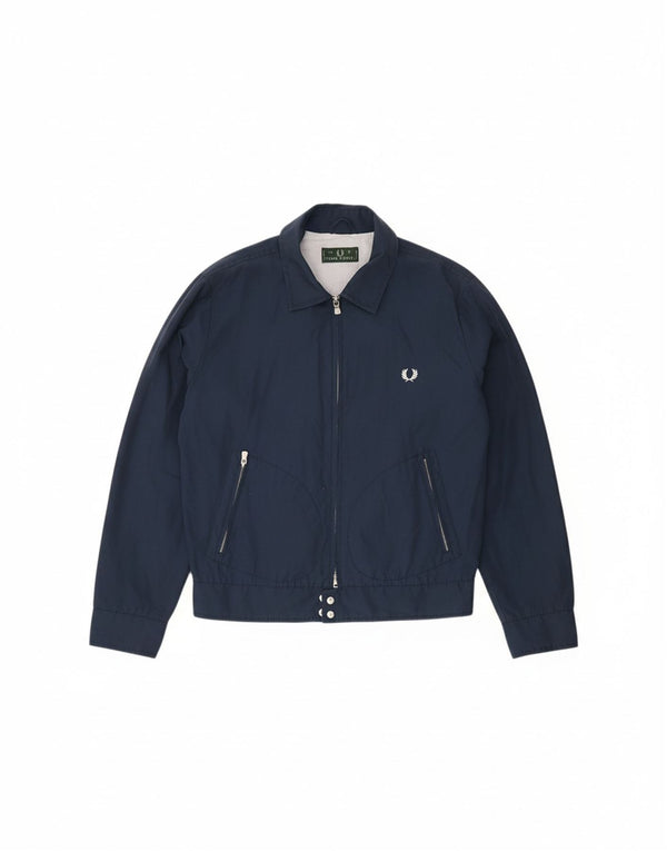 FRED PERRY Chaqueta bomber para hombre UK 40 Grande Azul marino Algodón