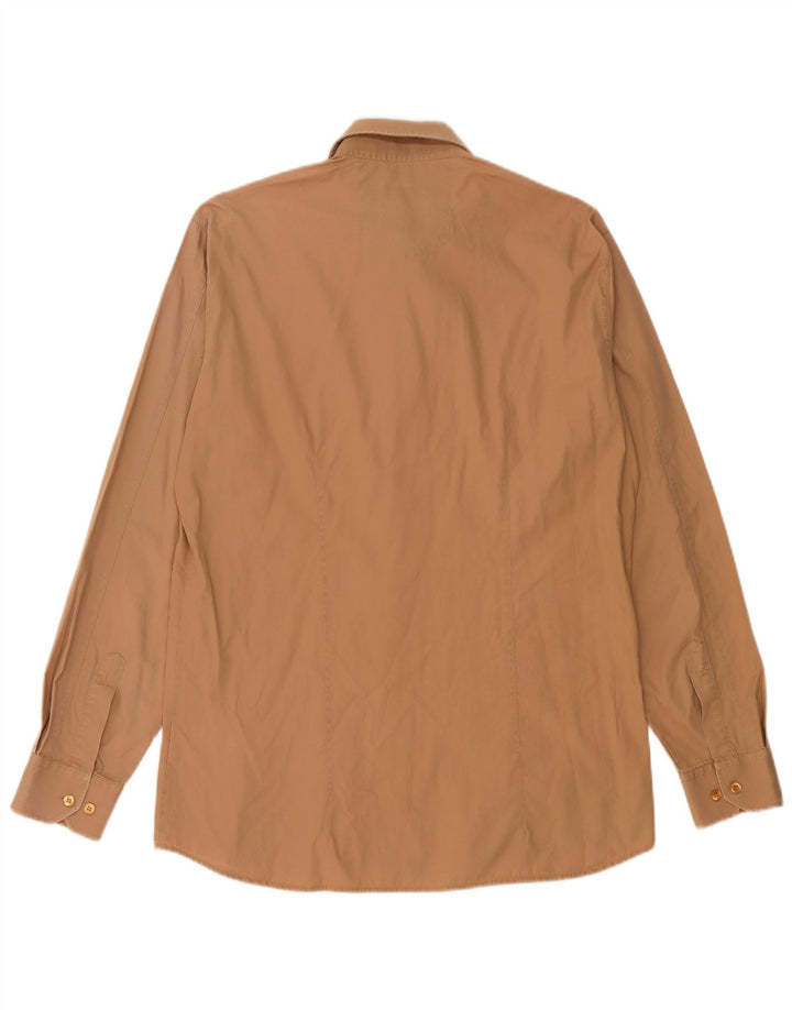 Camisa Hugo Boss Hombre Grande Algodón Marrón