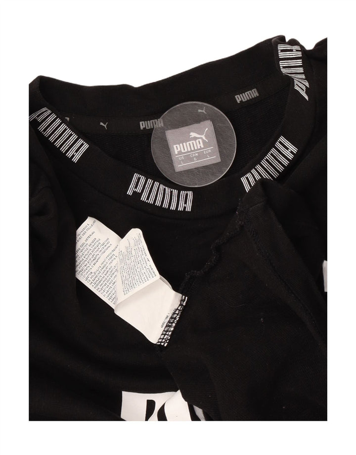 Puma - Camiseta gráfica para hombre, talla grande, algodón negro