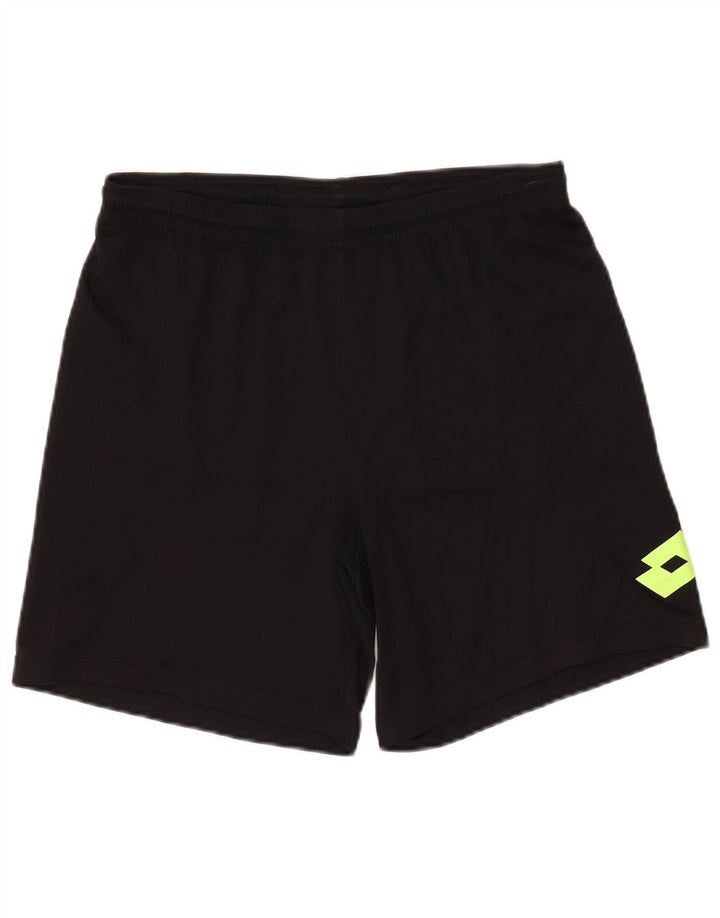 LOTTO Pantalones cortos deportivos para hombre mediano negro