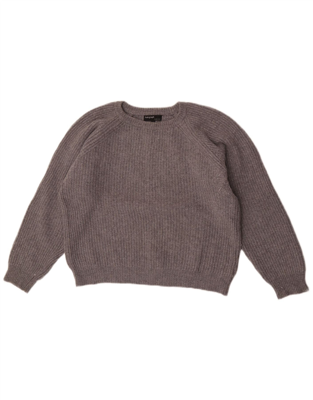 Marks & Spencer Suéter Corto con Cuello Barco para Mujer UK 44 Gris Medio
