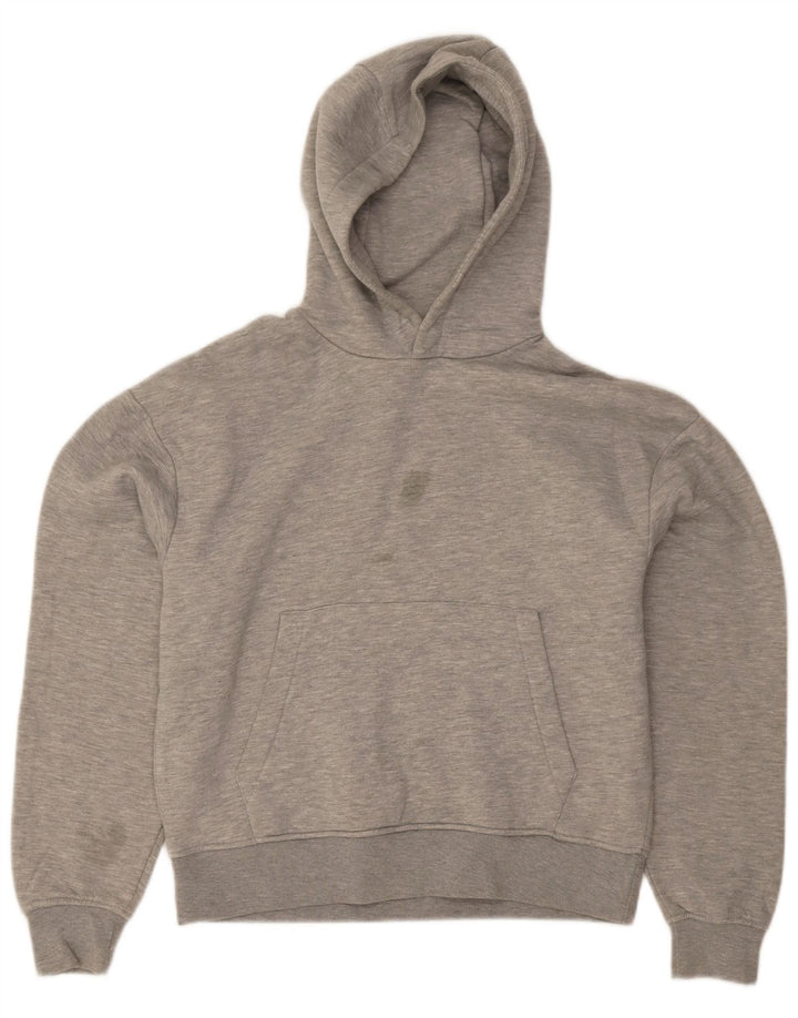 Zara Hombre Sudadera Con Capucha Jersey Pequeño Gris Poliéster Moteado