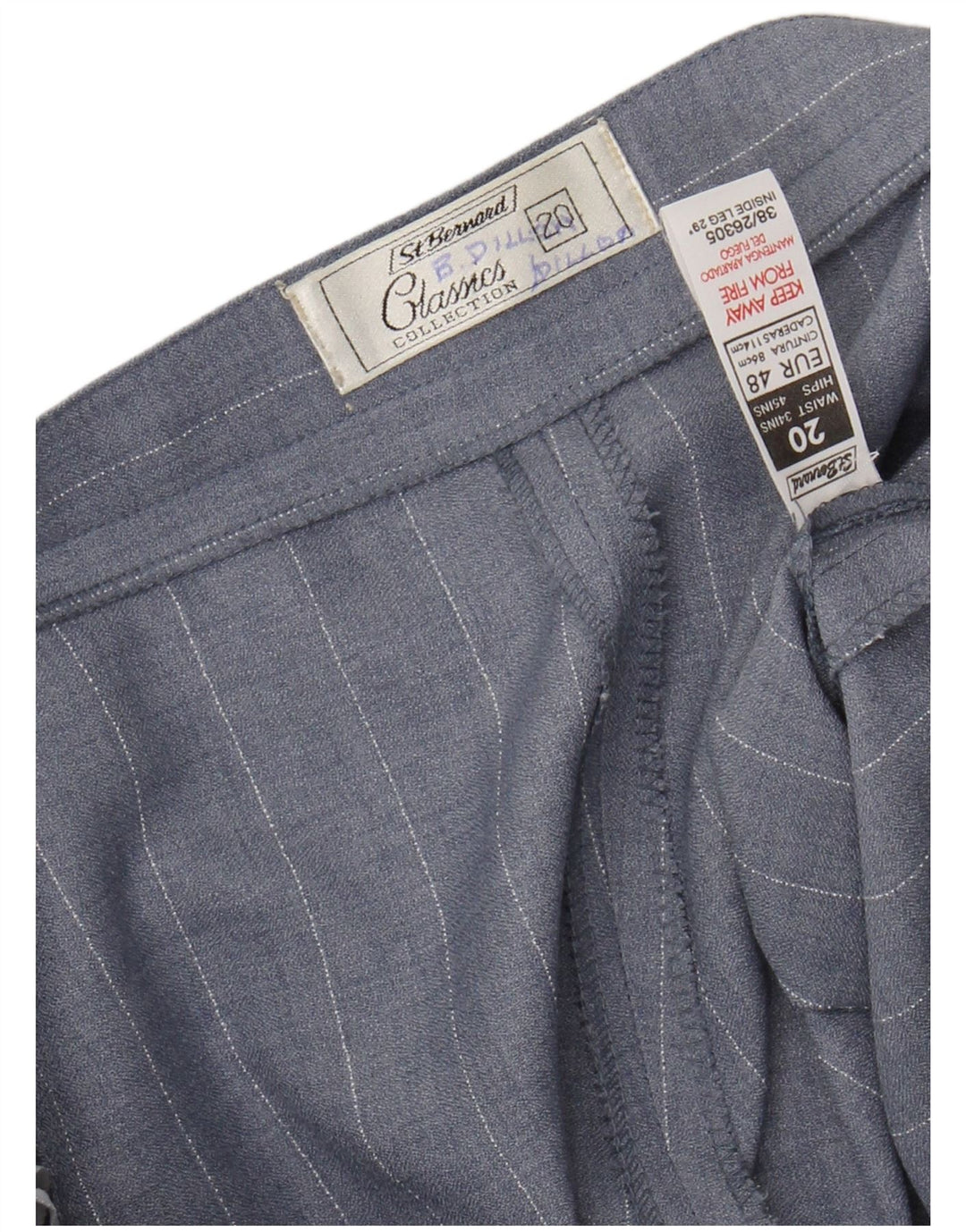 CALLE. BERNARD Pantalones cortos de cintura alta para mujer UK 20 2XL W34 L24 Azul