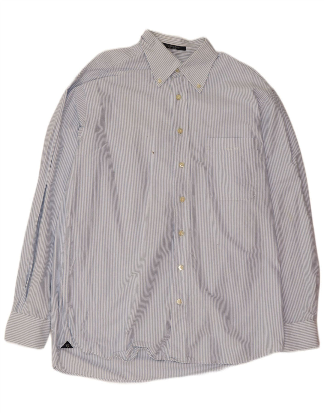 Camisa Gant Hombre Grande Algodón A Rayas Azul