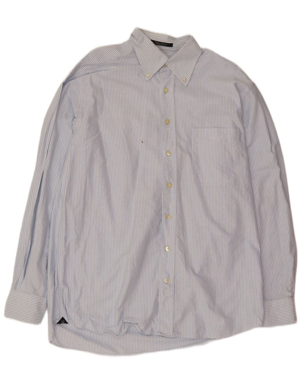 Camisa Gant Hombre Grande Algodón A Rayas Azul